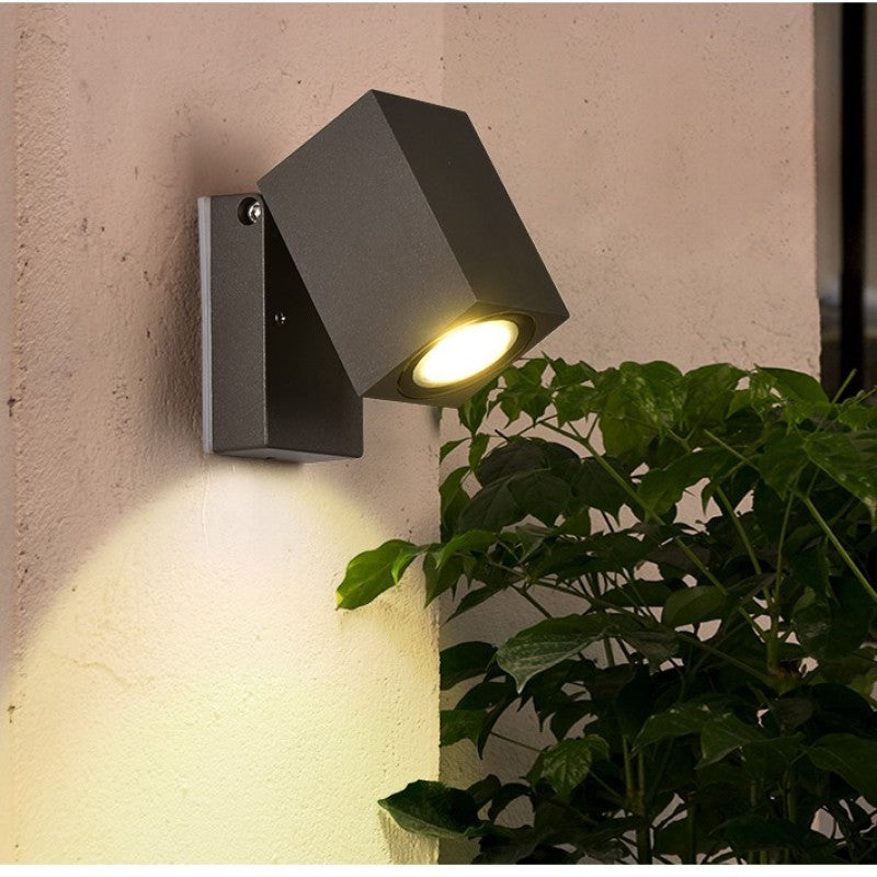 Ray Modern Outdoor Rotatable Metal Spotlight Wall Lamp - Letslighting