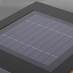 Modern angular post light with geometric V-shaped design creating dramatic upward and downward illumination