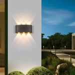 Ray Modern Rectangular Metal Outdoor Wall Lamp Water-Wave - Letslighting