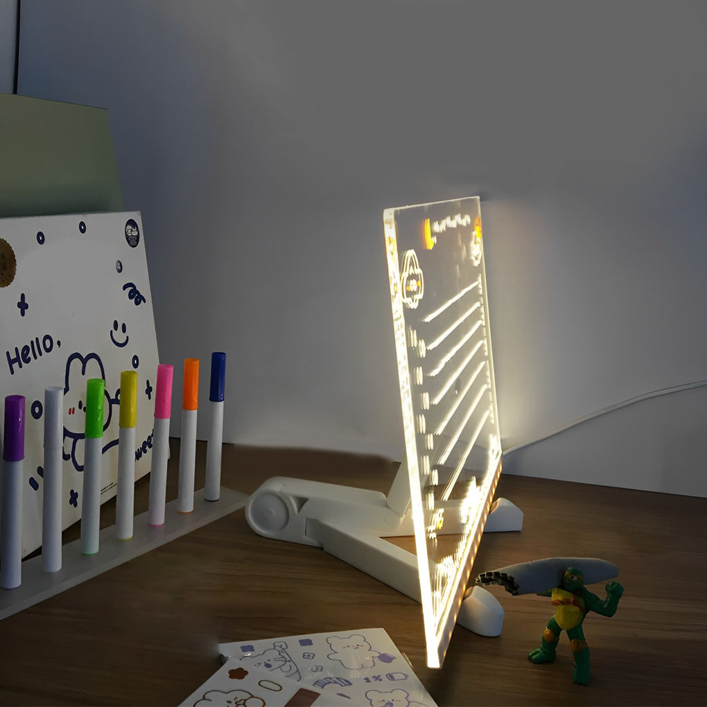 LED Acrylic Message Board Colorful Writable Table Lamp - Lamp Outdoor