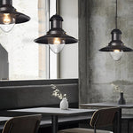 Round Retro Metal Hat Industrial Style Small Chandelier Pendant Lights - Lamp Outdoor