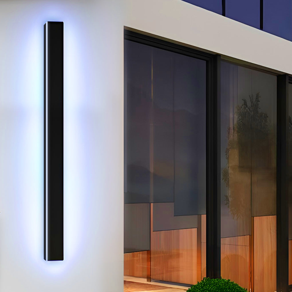 Black Long LED RGB Linear Lights Outdoor Waterproof Wall Lighting