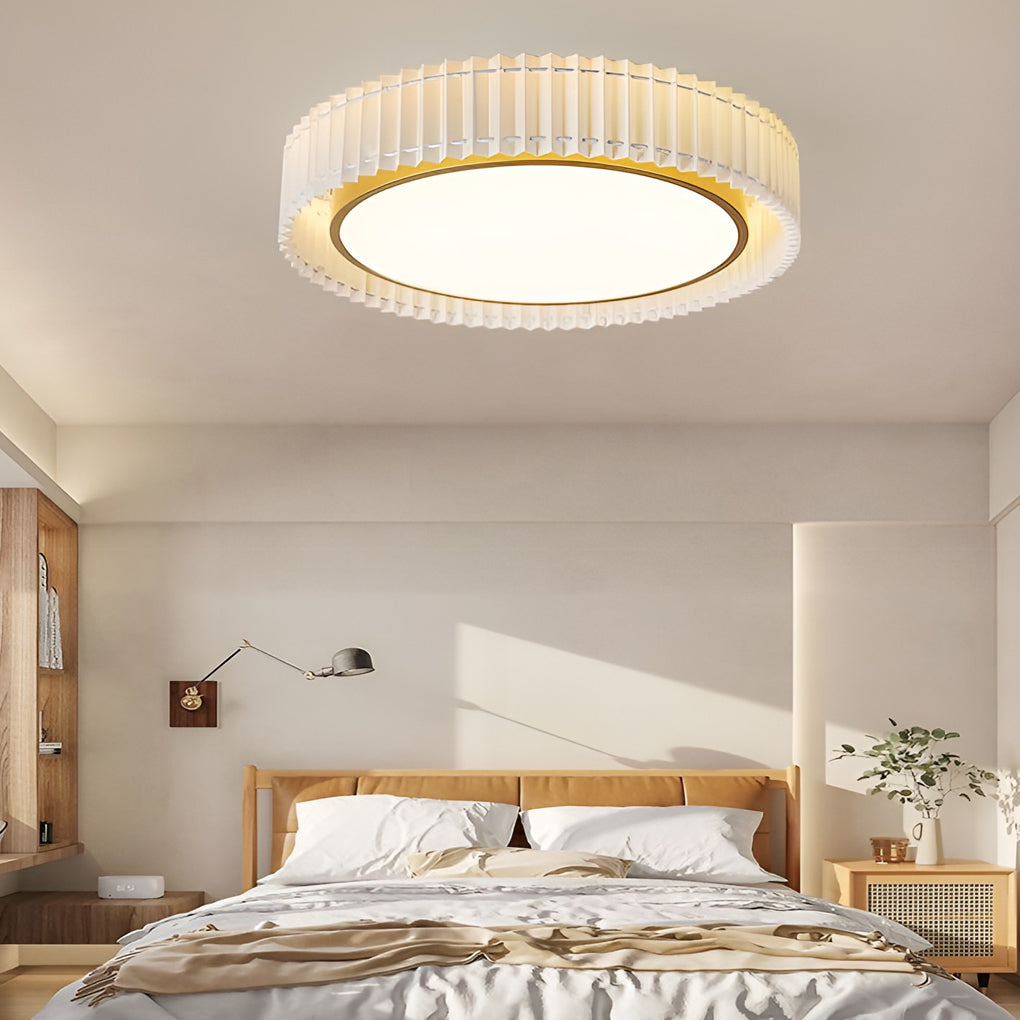 Circular Pleated 3 Step Dimming Light LED Nordic Ceiling Light Chandeliers - Lamp Outdoor