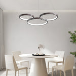 3 Rings Chandelier Dimmable Ceiling Lights with Remote Control - Lamp Outdoor