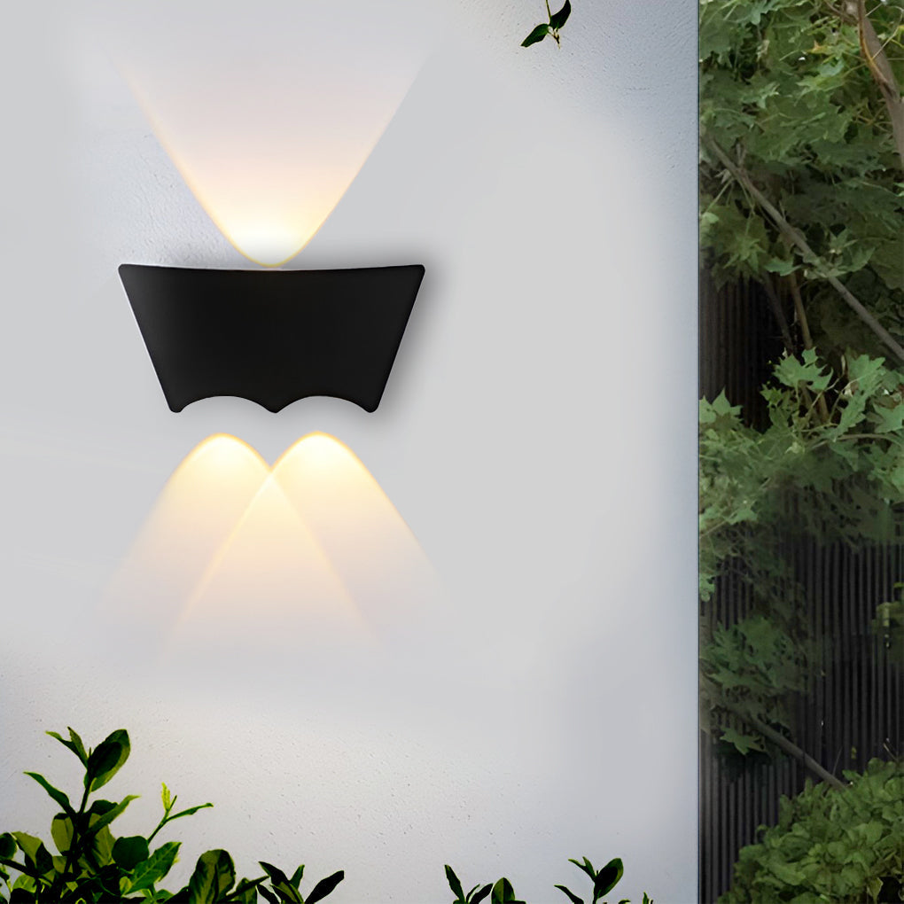 LED Up and Down Lights Waterproof Black Modern Sconce Wall Washer Light - Dazuma