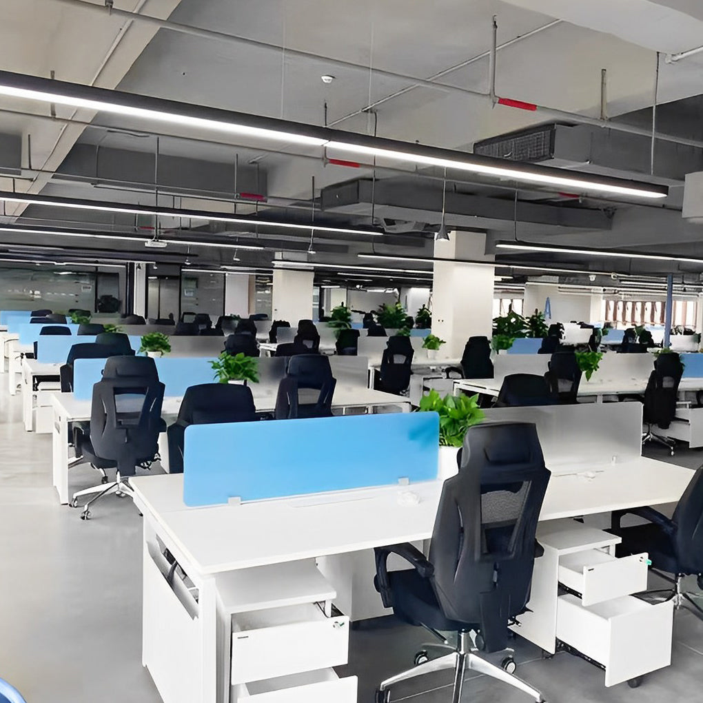 6 Pcs 47 Inches Rectangle Aluminum Long Linear LED Modern Office Pendant Lights - Lamp Outdoor