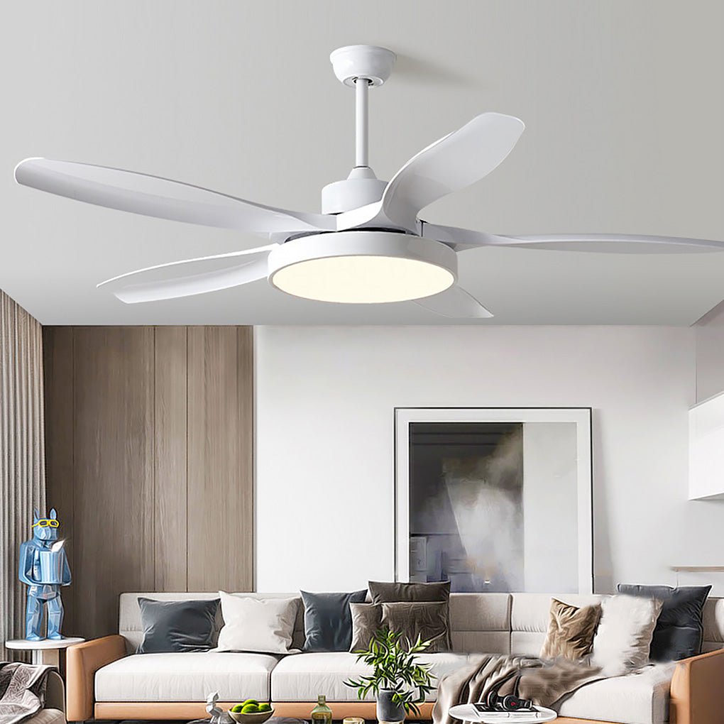 60 Inch Ceiling Fan with Lights and Remote Control Nordic Ceiling Fan Lamp with Silent Inverter - Lamp Outdoor