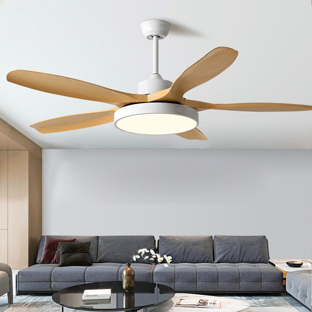 60 Inch Ceiling Fan with Lights and Remote Control Nordic Ceiling Fan Lamp with Silent Inverter - Lamp Outdoor