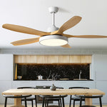 60 Inch Ceiling Fan with Lights and Remote Control Nordic Ceiling Fan Lamp with Silent Inverter - Lamp Outdoor