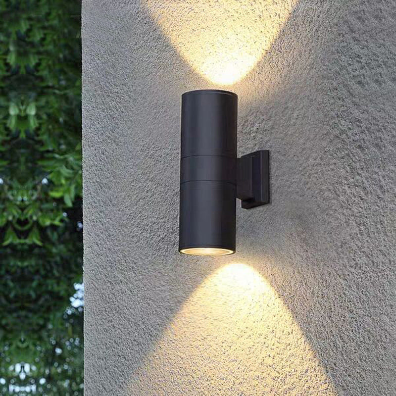 Ray Minimalist Double-headed LED Outdoor Wall Lamp Metal Glass Garden Corridor - Letslighting