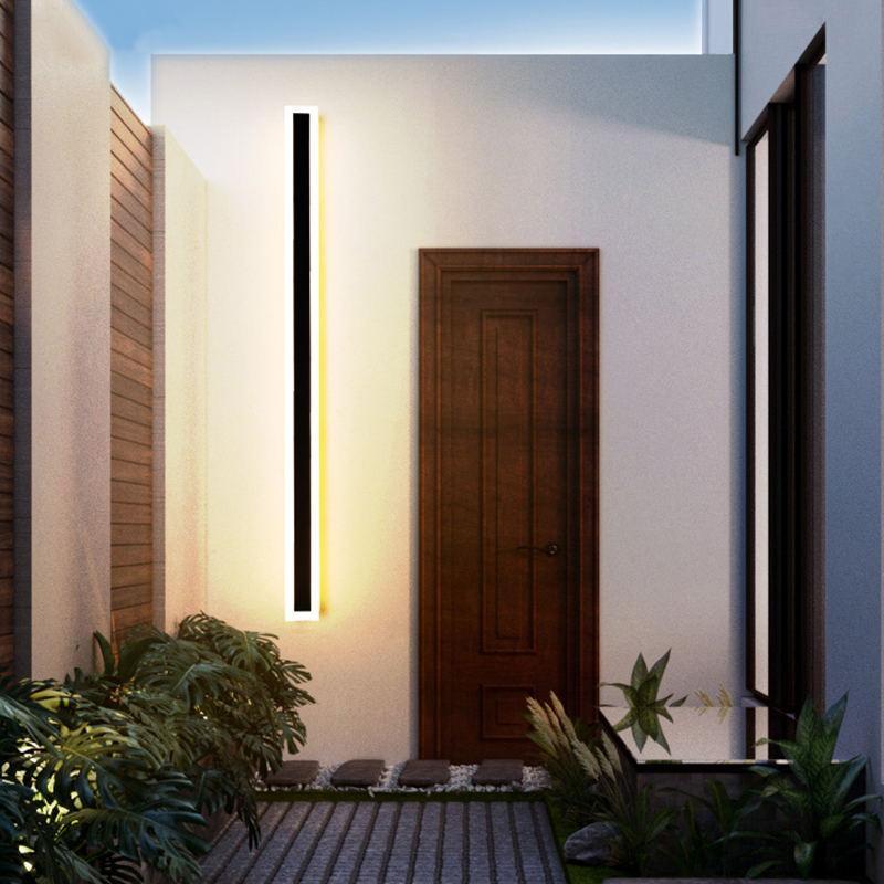 Arisha Radiation Linear Metal Acrylic Outdoor Wall Lamp Garden Corridor - Letslighting