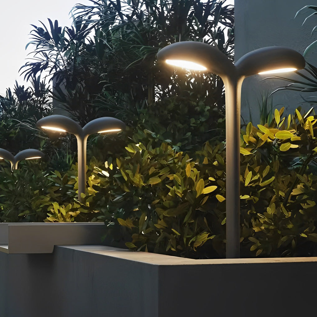 Bean Sprouts Shaped LED Waterproof Black Modern Lawn Light Pathway Lights - Dazuma