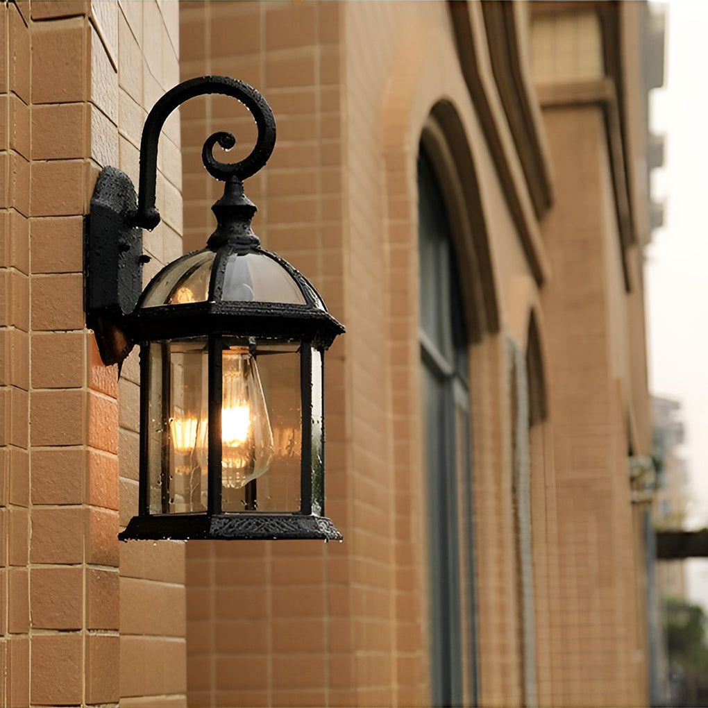 Double-layer Waterproof Glass E27 Vintage Wall Sconce Lighting Wall Lamp - Lamp Outdoor
