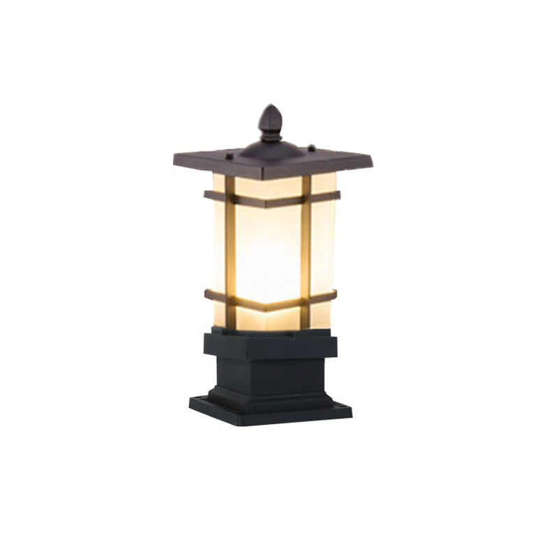 Elegant Vintage Pavilion Black Bollard Lights Retro Outdoor Pathway Lamp - Lamp Outdoor