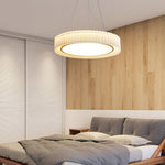 Circular Pleated 3 Step Dimming Light LED Nordic Ceiling Light Chandeliers - Lamp Outdoor
