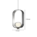 Rounded Rectangular Creative Electroplated Iron Glass Nordic Pendant Lights - Lamp Outdoor