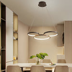 3 Rings Chandelier Dimmable Ceiling Lights with Remote Control - Lamp Outdoor