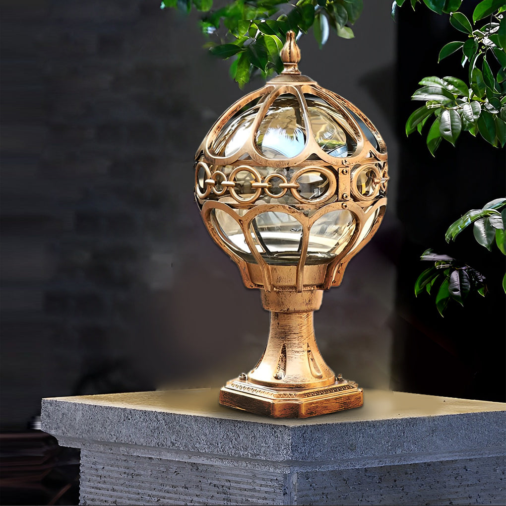 Creative Round Ball Waterproof LED European-style Fence Post Lights - Dazuzma