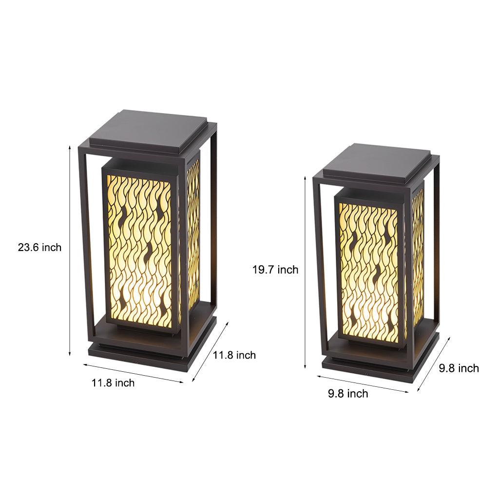 Vintage Black LED Outdoor Landscape Pathway Lights Waterproof Retro Lawn Lamp - Lamp Outdoor