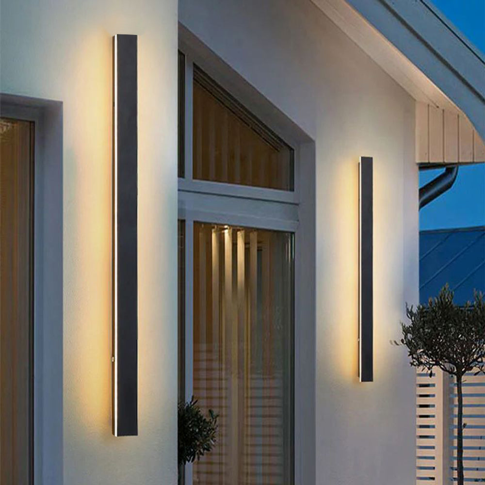 Arisha Ripple Minimalist Linear LED Outdoor Wall Lamp Metal Garden Corridor Balcony - Letslighting