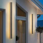 Arisha Sleek Minimalist Rimless Linear Metal Outdoor Wall Light - Letslighting