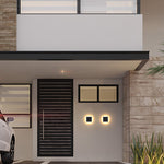Ray Minimalist Round Square Outdoor Wall Lamp LED - Letslighting