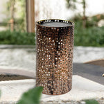 7.3-Inch H Metal Cut-Out Solar Outdoor Lantern - Lamp Outdoor