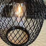 Metal Hollow Black Lantern Pendant Light Solar-Powered - Lamp Outdoor