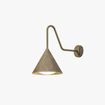 Arisha Modern Minimalist Cone Metal Outdoor Waterproof Wall Lamp，Black/Gold - Letslighting