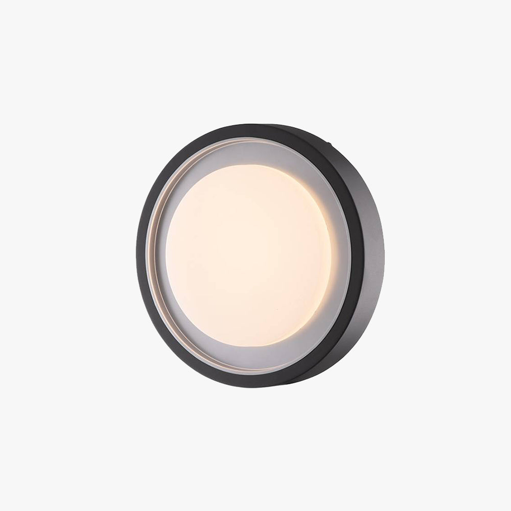 Ray Modern Circular Disc Shape Metal Outdoor Wall Lamp - Lamp Outdoor