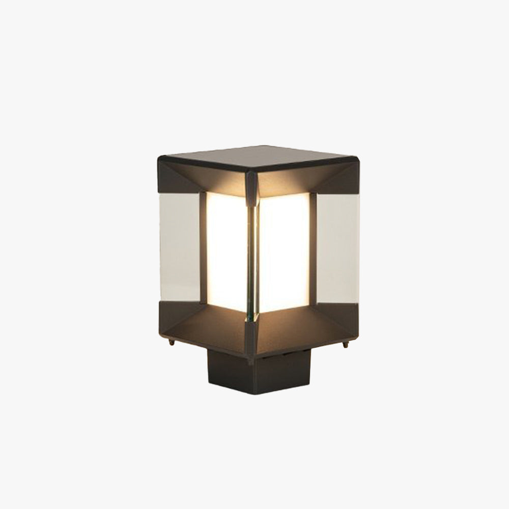 Ray Modern Rectangular Metal Glass Outdoor Lamp - - Lamp Outdoor
