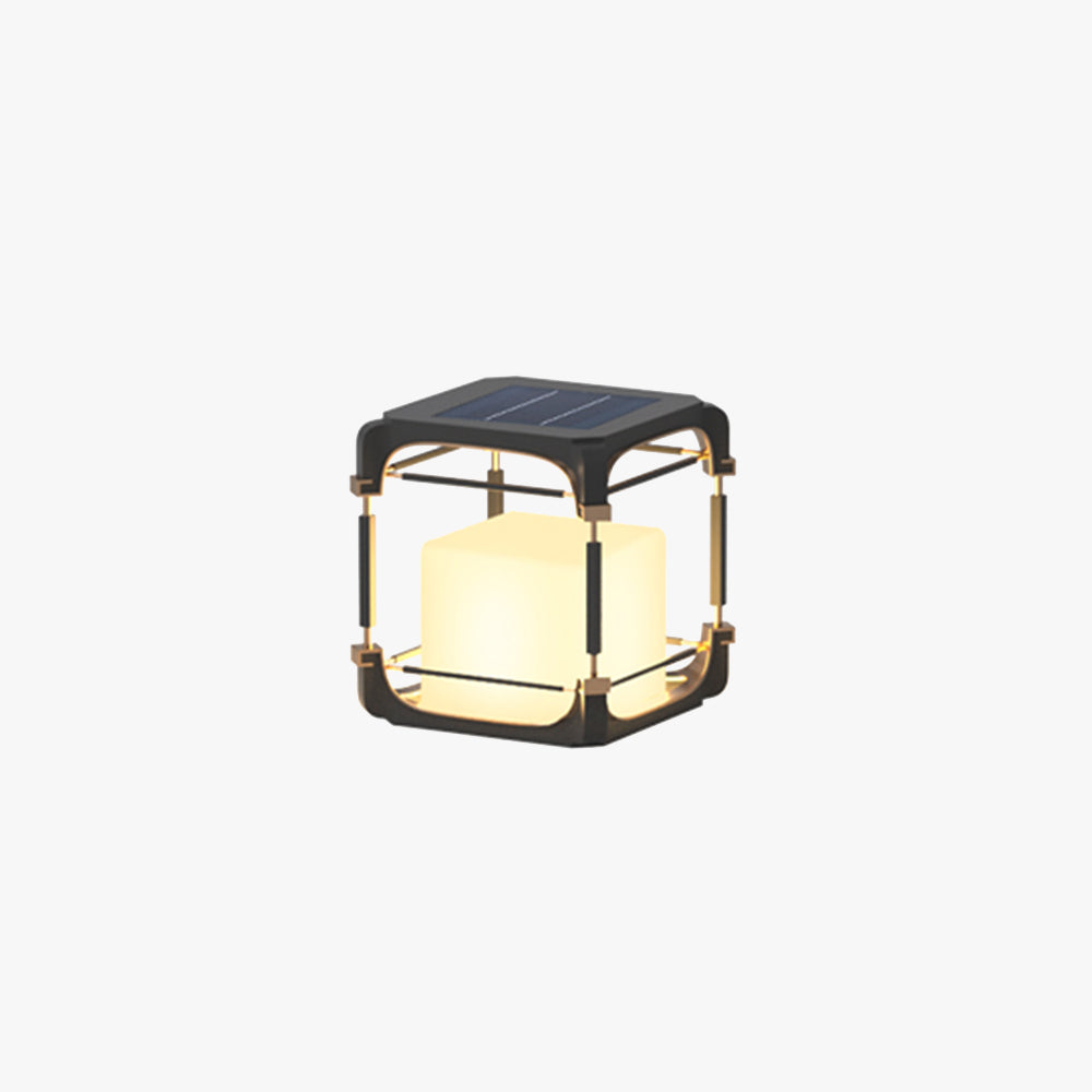 Ray Simple Cube Cuboid Outdoor Floor Lamp Hardwired Solar - Lamp Outdoor