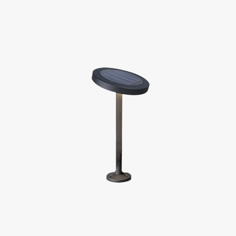 Ray Modern Metal Disc Solar Outdoor Bollard Light - Lamp Outdoor