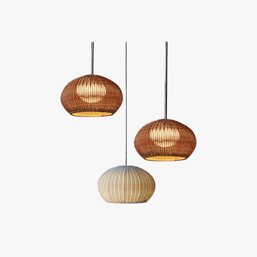 Ritta Modern Lantern Pendant Light, Coffee & Beige - Letslighting