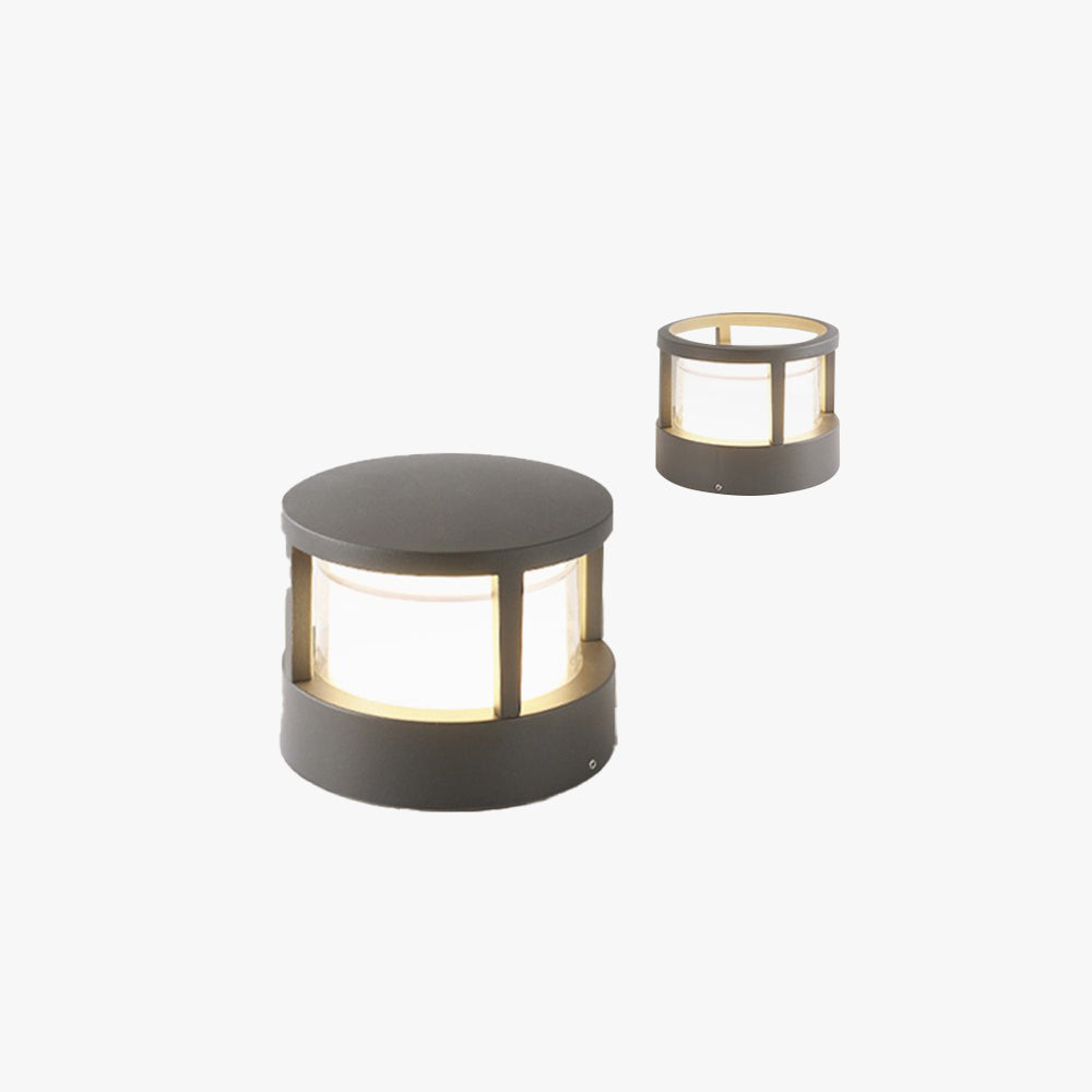 Ray Modern Metal Cylindrical Outdoor Bollard Light - Lamp Outdoor