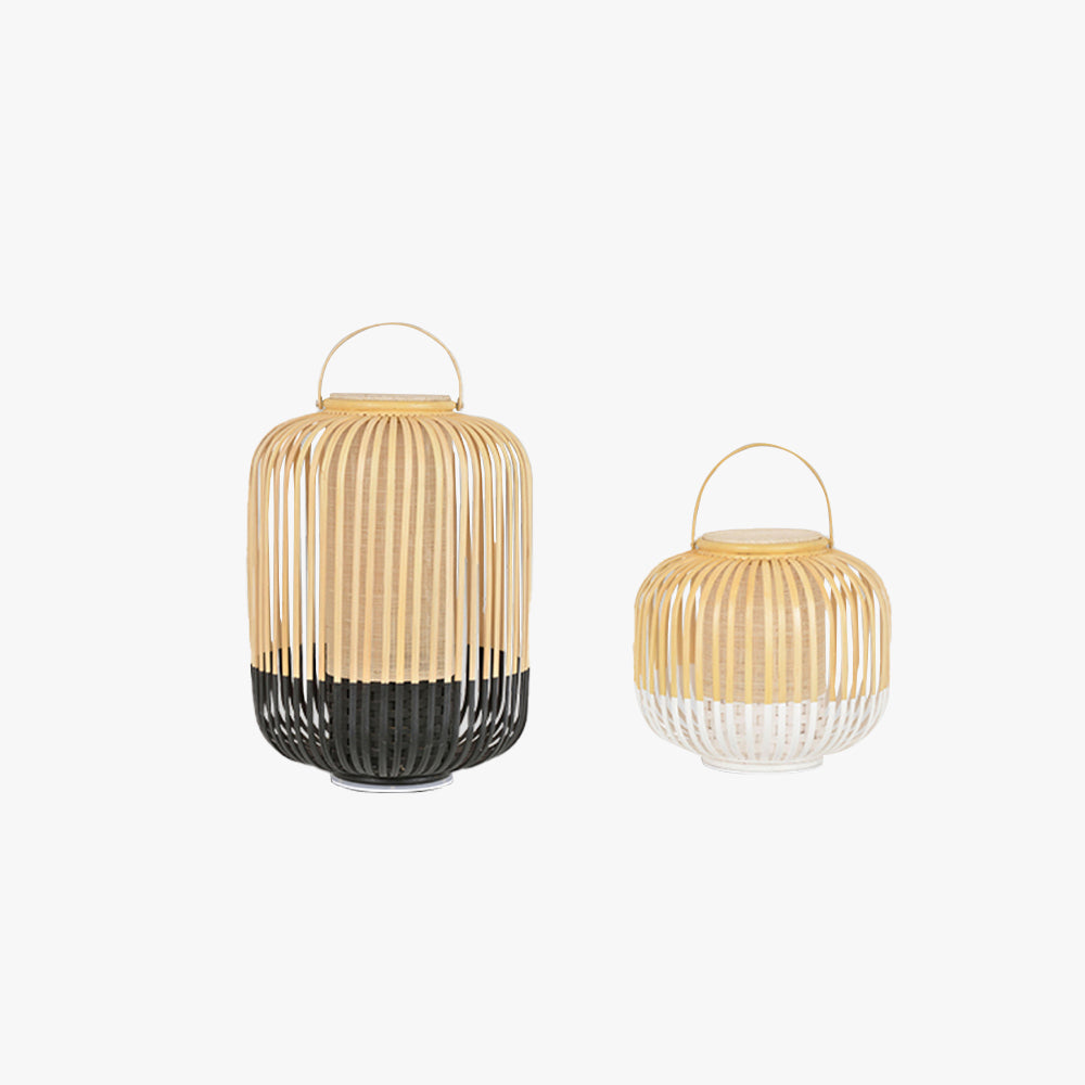 Ritta Lantern Bamboo Acrylic Outdoor Floor Lamp - Lamp Outdoor