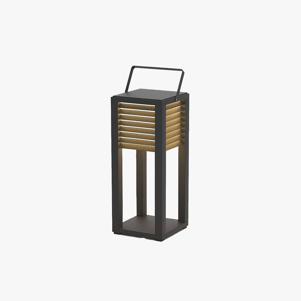 Ray Vintage Cuboid Metal Outdoor Floor Lamp - Lamp Outdoor
