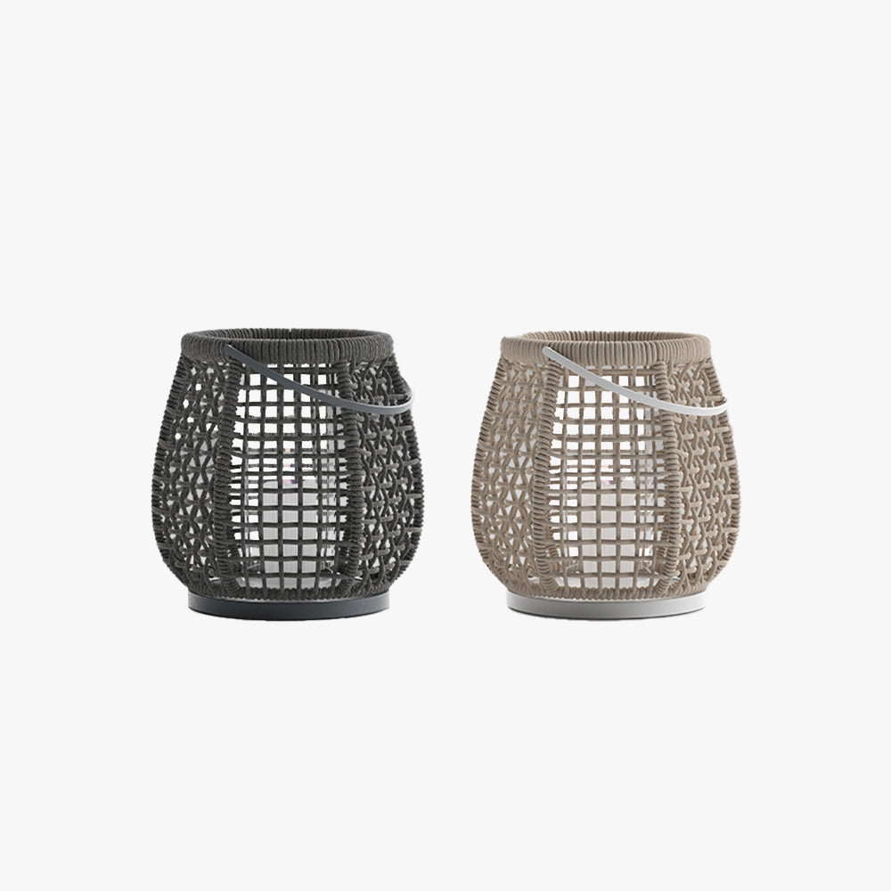 Ritta Vintage Lantern Metal Floor Lamp Metal Rattan - Lamp Outdoor