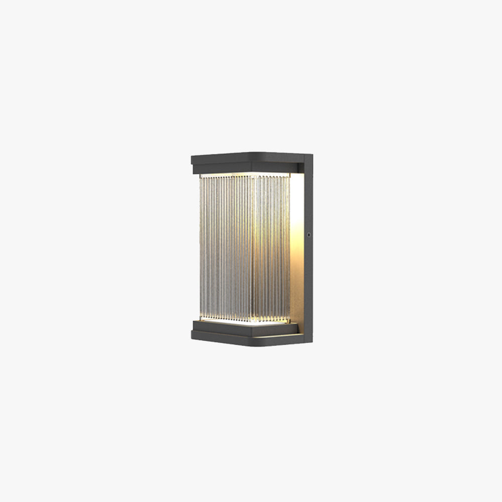 Ray Minimalist Rectangular Glass Outdoor Wall Lamp - Lamp Outdoor