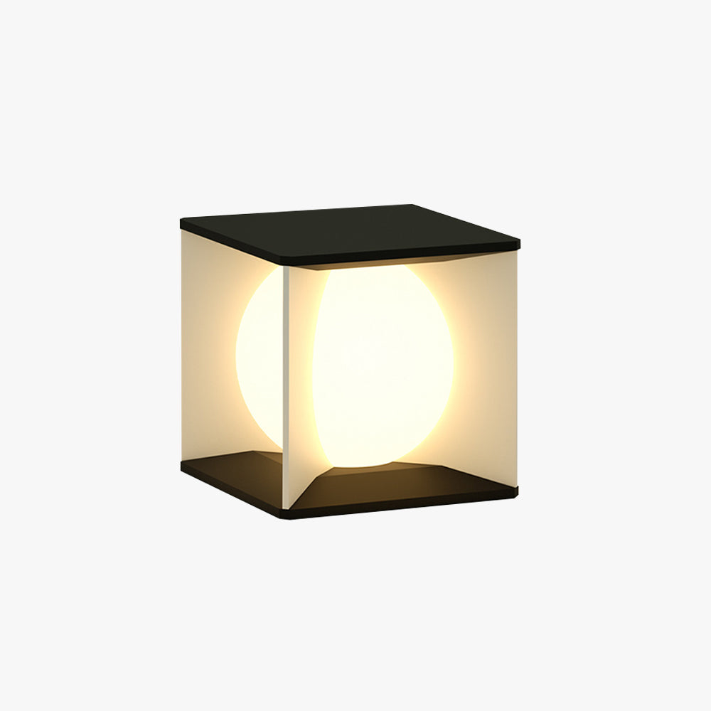 Aria Modern Moon Metal Outdoor Pier-Mount Pillar Light - Letslighting