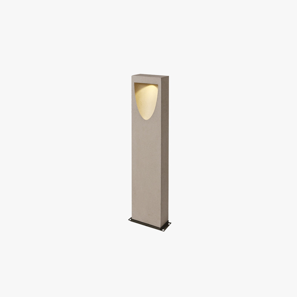 Ray Modern Stone Reflection Outdoor Path Light, Gray - Lamp Outdoor
