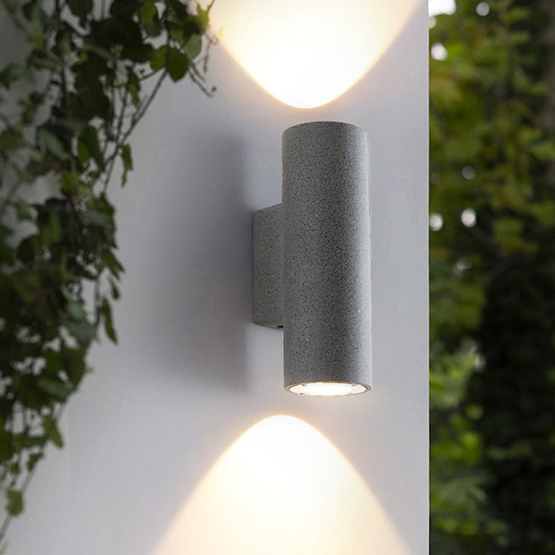 Ray Minimalist Cylindrical LED Outdoor Wall Lamp Cement Garden Corridor - Letslighting