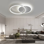 22'' Ambient LED Light Two Ringed Flush Mount Ceiling Light with Bulb - Lamp Outdoor