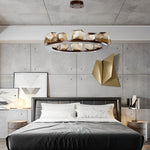 Irregular Glass Shade Stone Creative Cognac Color Modern Chandelier - Lamp Outdoor