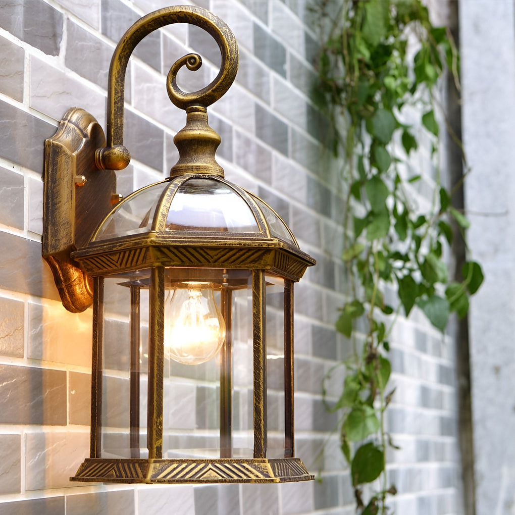 Double-layer Waterproof Glass E27 Vintage Wall Sconce Lighting Wall Lamp - Lamp Outdoor