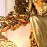 Resin Antique Angel Creative Glass Crystal European Style Wall Lamp - Lamp Outdoor