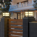 Square LED Waterproof Modern Solar Deck Post Lights Pillar Light Post Caps Lights - Dazuma