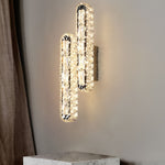 Double Strip Three Step Dimming Light LED Crystal Modern Wall Lamp Wall Sconce Lighting - Lamp Outdoor