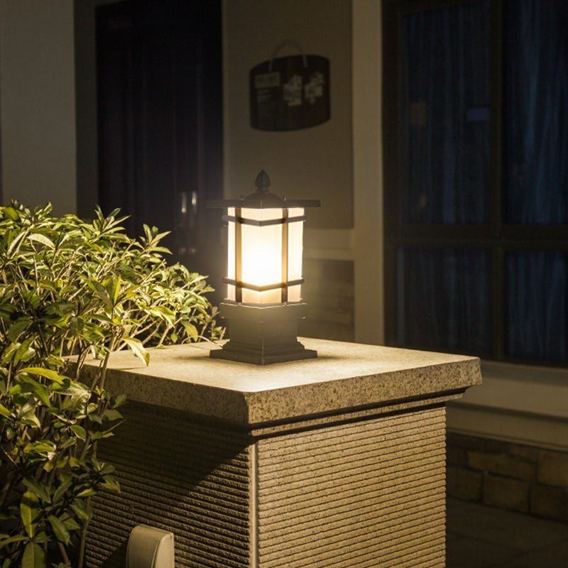 Elegant Vintage Pavilion Black Bollard Lights Retro Outdoor Pathway Lamp - Lamp Outdoor