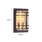 Vintage Aluminum Brown Glass Waterproof Modern Outdoor Wall Light - Lamp Outdoor